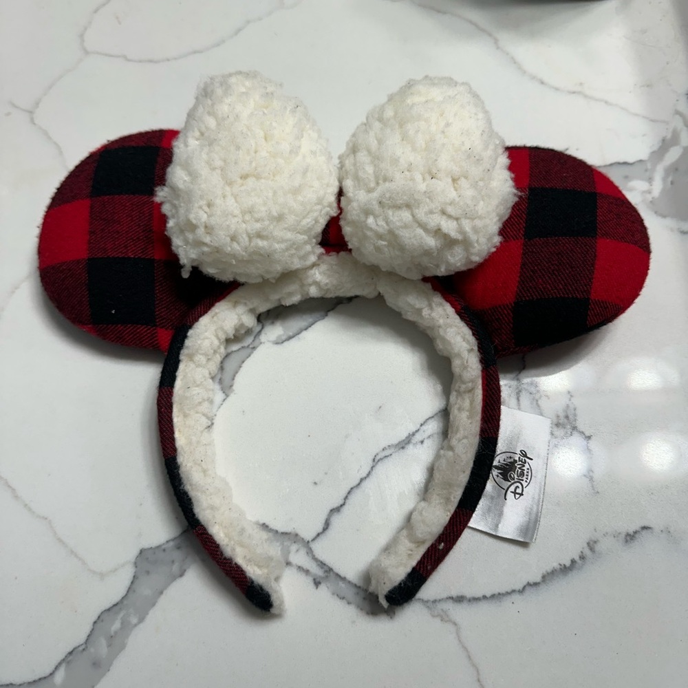 Disney - Red and Black Plaid Minnie Mouse Headband
